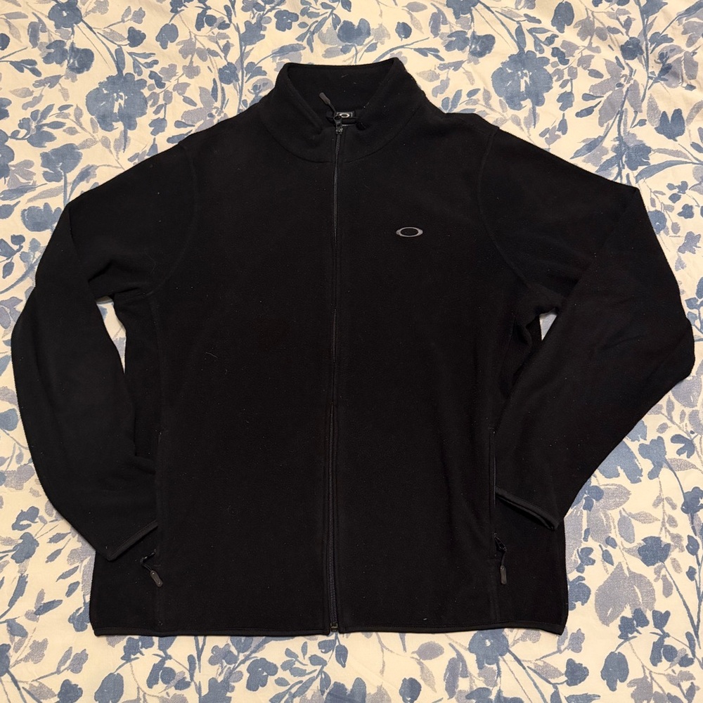 Oakley Men’s Black Full Zip Fleece Jacket – Size Large